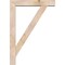 Ekena Millwork Traditional Block Smooth Bracket w/ Offset Brace, Douglas Fir, 5 1/2"W x 28"D x 40"H BKT0604X28X40TRA05SDF - alternate 2